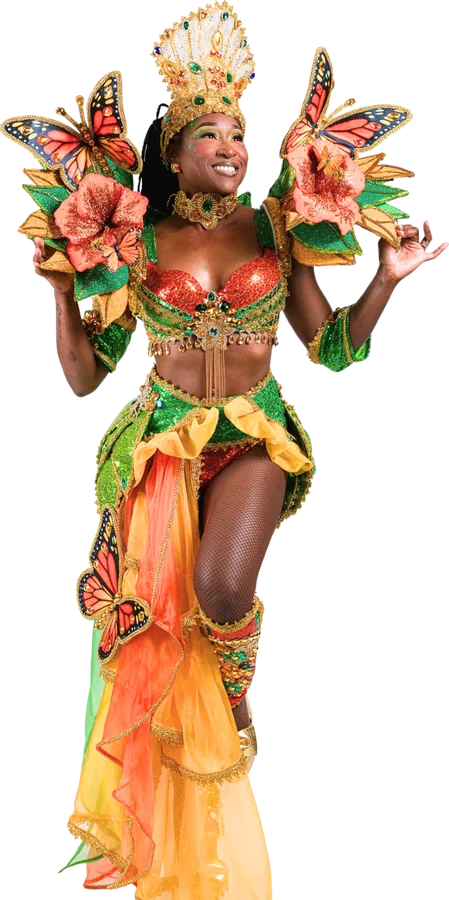 Member in the Golden Wings Butterfly costume